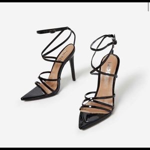 New EGO Kaia barely there heels in Black